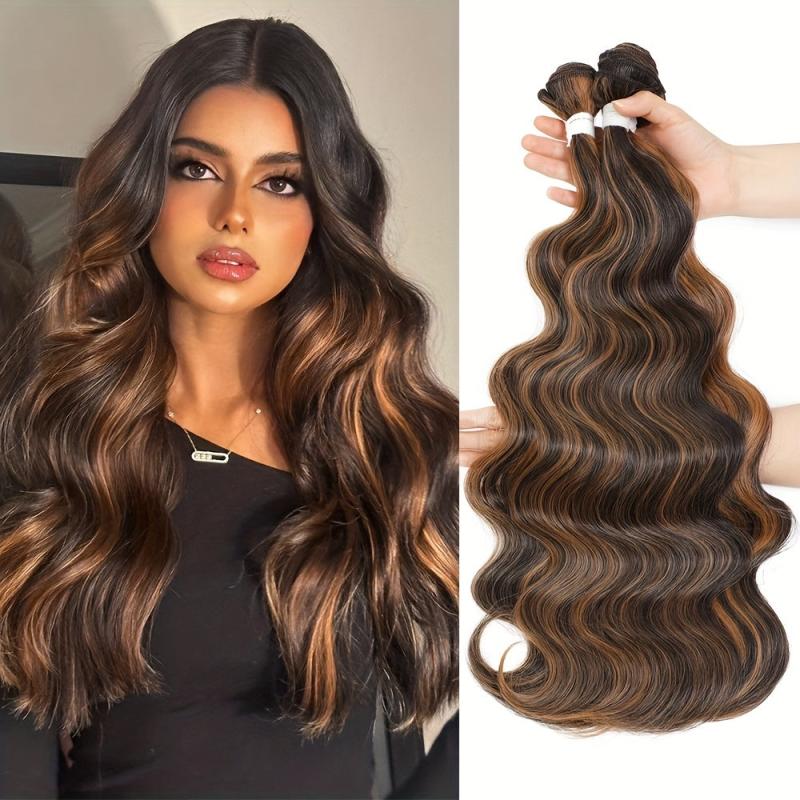 Synthetic Body Wave Hair Bundles for Women