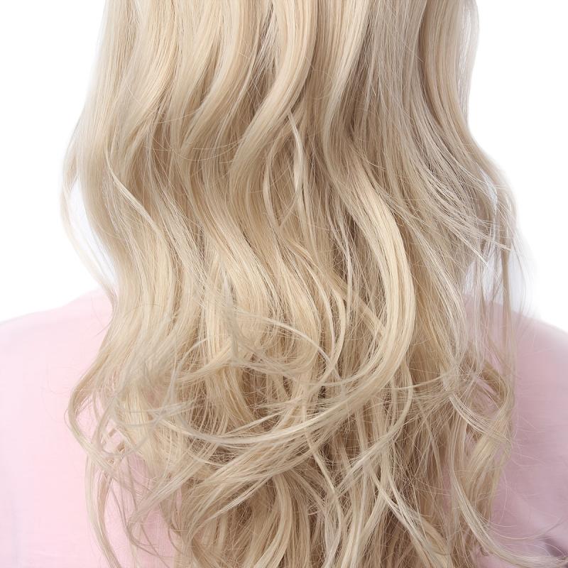 Blonde Highline Brown Mix Red Ponytail Bun Extensions