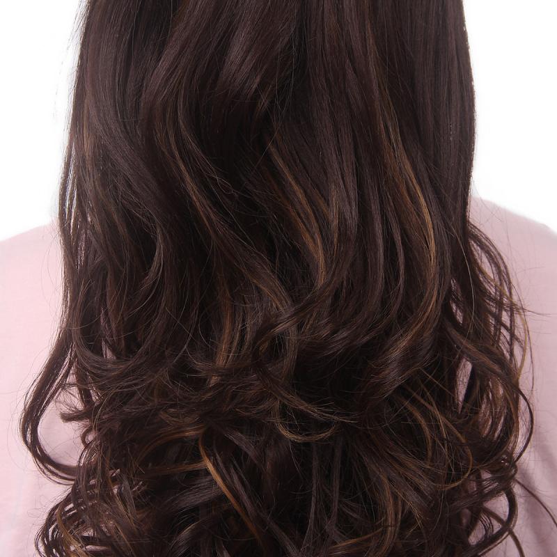 Blonde Highline Brown Mix Red Ponytail Bun Extensions