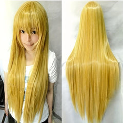 Colorful Straight Wig With Bangs Heat Resistant Costume Wig