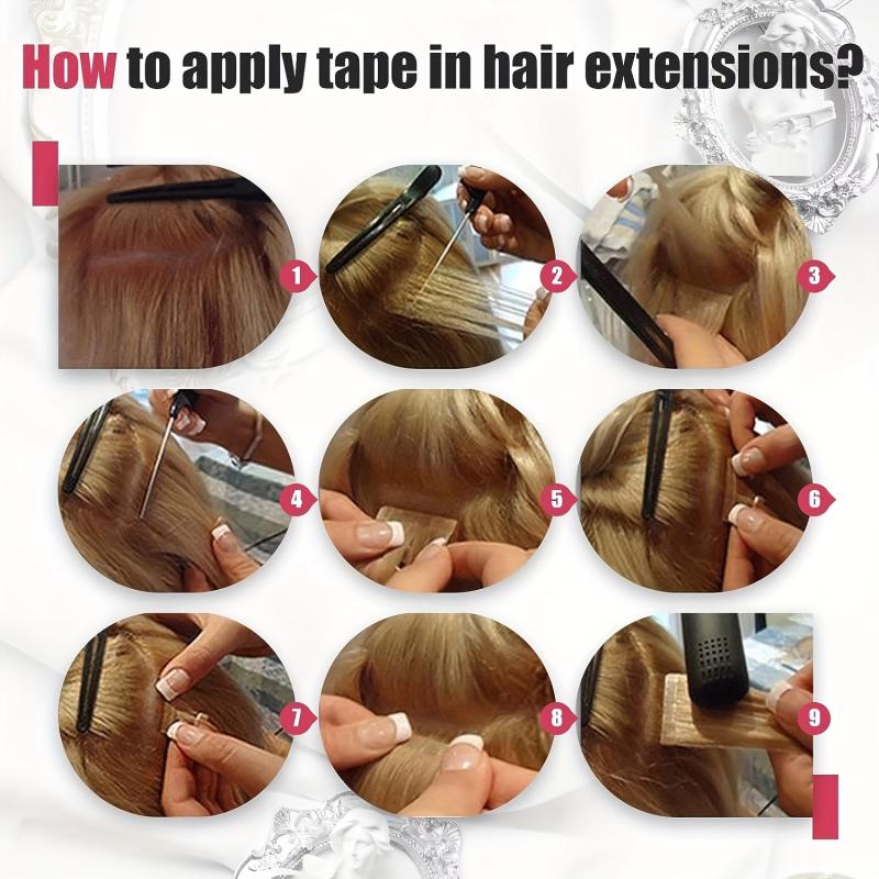 20pcs Blonde Tape In Hair Extensions Straight 100% Human Hair 50g/pack