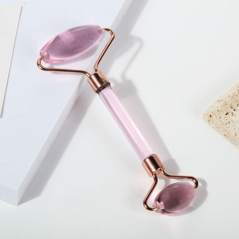 Jade Roller Massager for Face Neck Body - Smooth Fine Lines Wrinkles