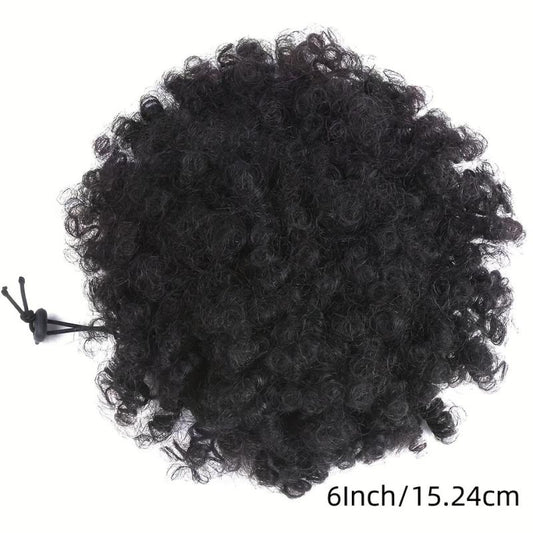 Short Afro Curly Drawstring Ponytail Hair Extension