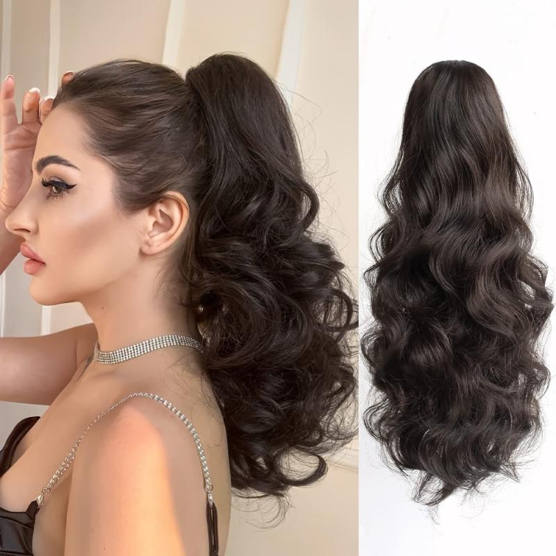 Curly Claw Ponytail 50 8 CmWavy Synthetic Hair Extension 1B