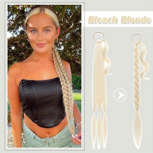 Long Ponytail Extension Synthetic Thick Hair Tie Ponytail Wrap Straight Hair