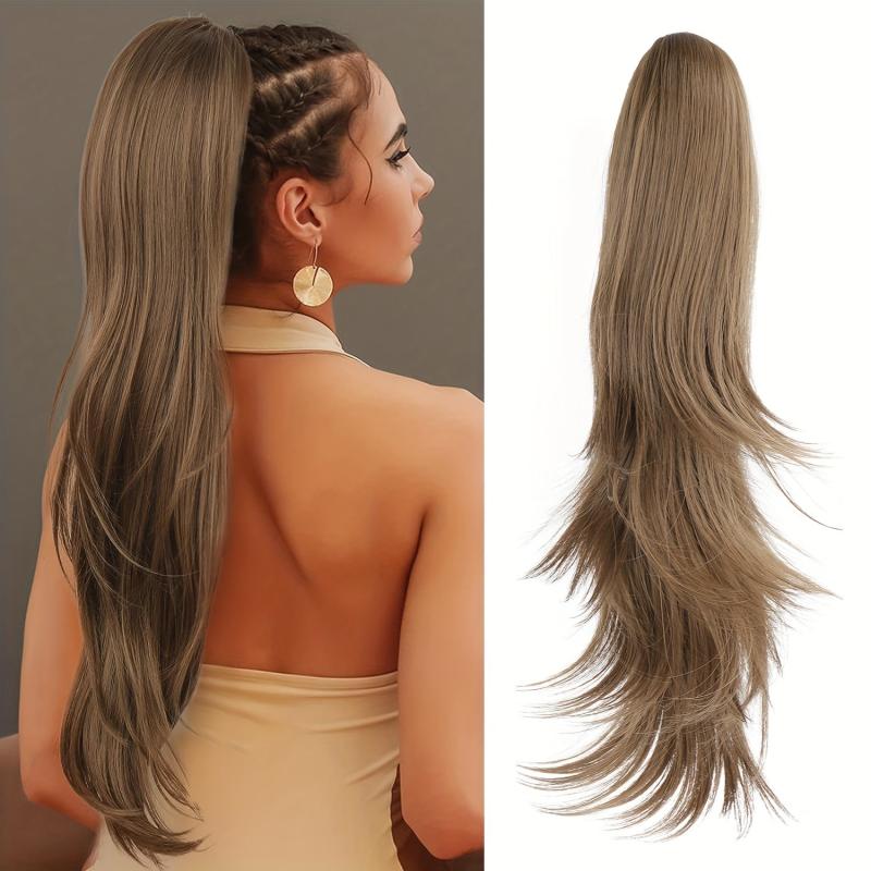 Long Curly Wavy Ponytail Extensions Synthetic Clip In Hair Extensions