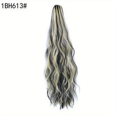 Long Water Wave Ponytail Extension Synthetic Hair for Women Girls