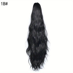 Long Water Wave Ponytail Extension Synthetic Hair for Women Girls