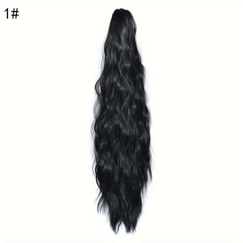 Long Water Wave Ponytail Extension Synthetic Hair for Women Girls