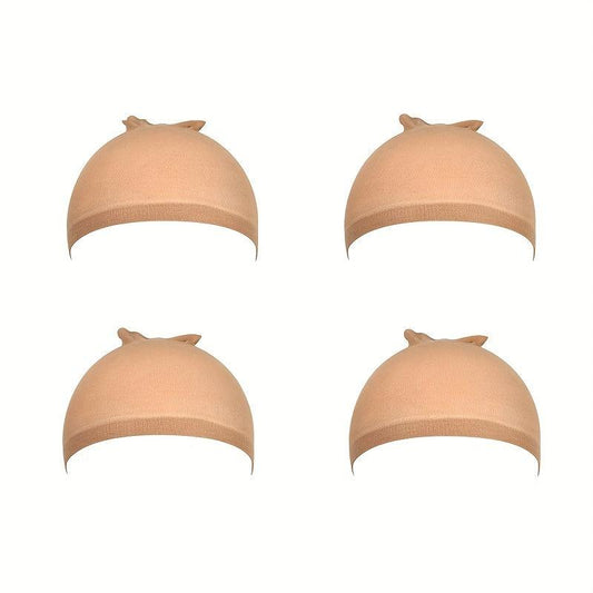 2 Pcs Light Brown Stocking Wig Caps Stretchy Nylon One Size Fits Most