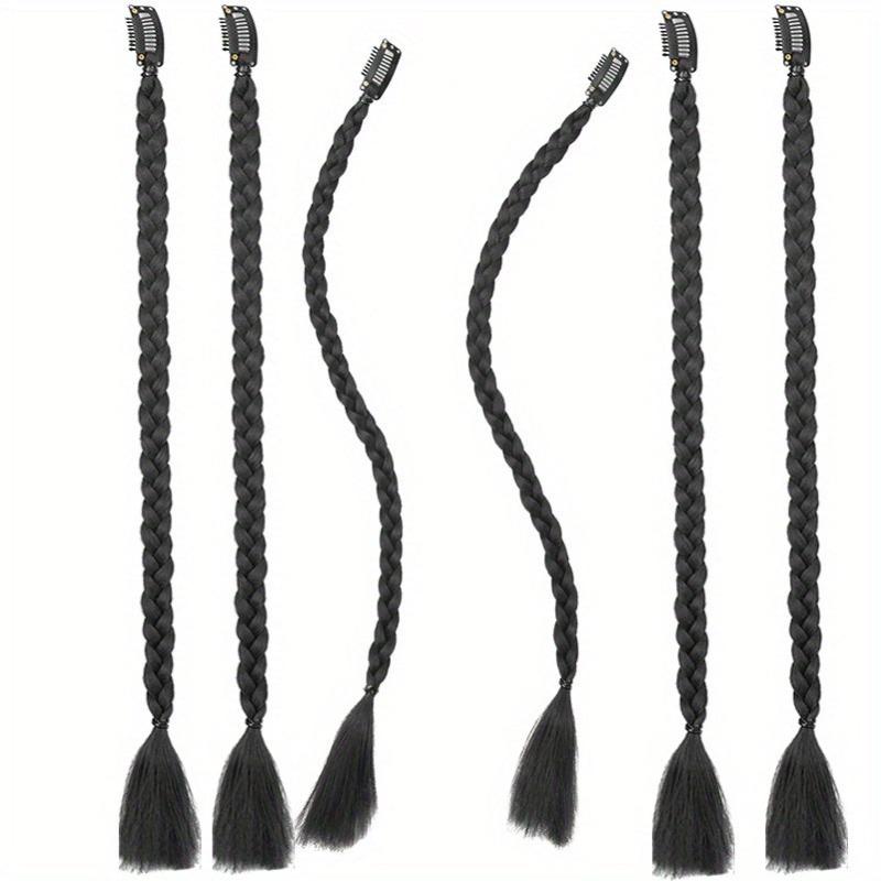 6pcs Box Braids Synthetic Clip In Hair Extensions