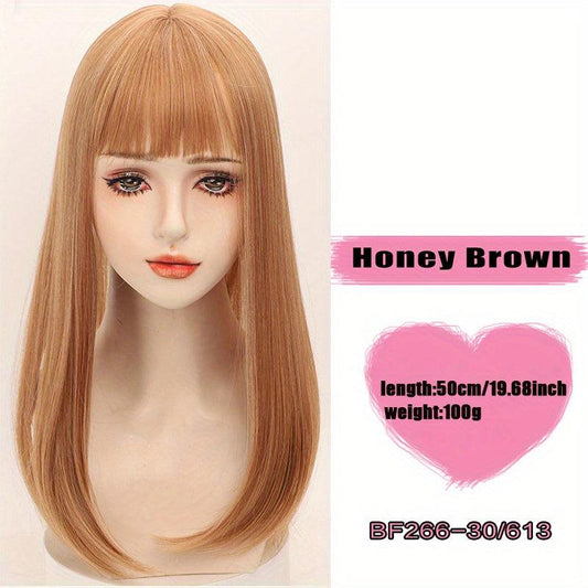 Women's Synthetic Flunt Bangs Wig Piece 50 8 Cm Head Hair Block Cartoon Bangs