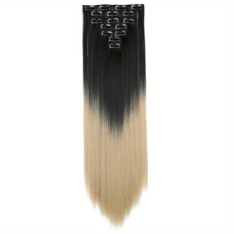 Synthetic Clip In Hair Extension 7Pcs Set 55 Straight Hairpiece