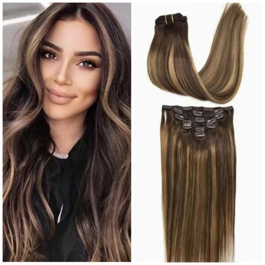 Long Straight Human Hair Extensions Soft & Natural 120g