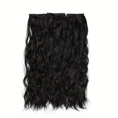 3pcs Long Wavy Hair Pieces Synthetic Clip In Extensions Natural Look