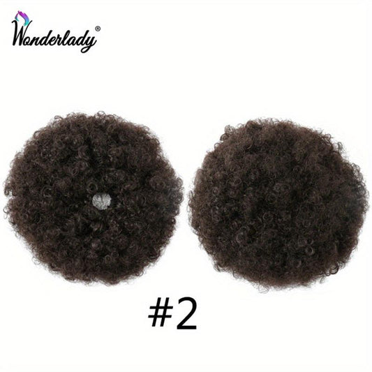 25cm Afro Puff Drawstring Ponytail Extensions Synthetic Hair Bun Women Girls
