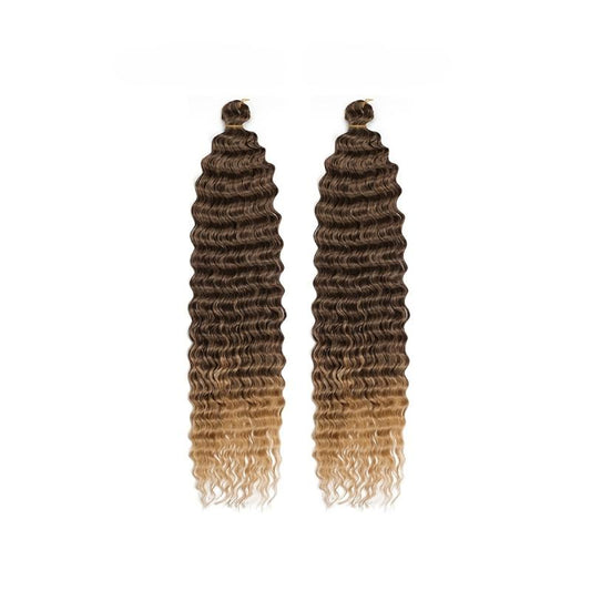 2 Packs Curly Crochet Hair Water Wave Braiding Hair Synthetic Deep Twist