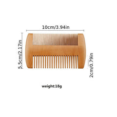Boar Bristle Beard Brush & Wooden Comb Set
