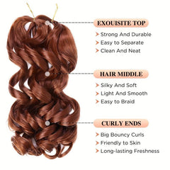 2pcs Loose Wave Spiral Curls Crochet Hair Extensions 60-96 cm Pre Stretched Hair