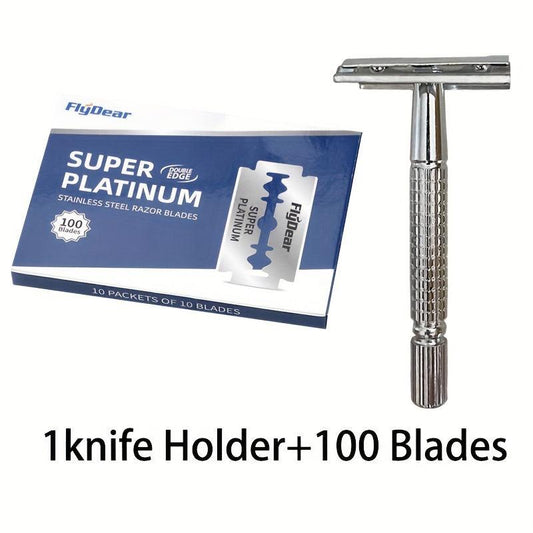 Zinc Alloy Metal Handle Safety Razor for Men