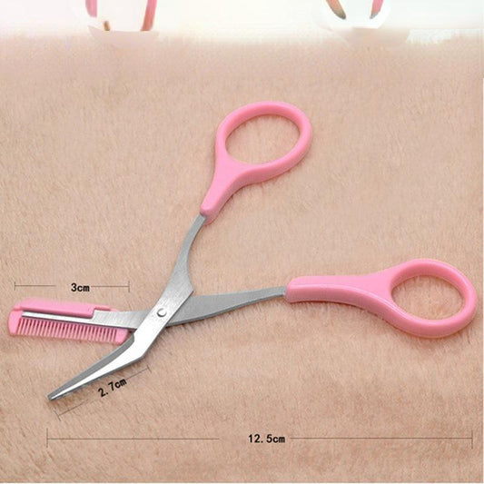 Stainless Steel Eyebrow Scissors with Comb for Hair Removal and Grooming