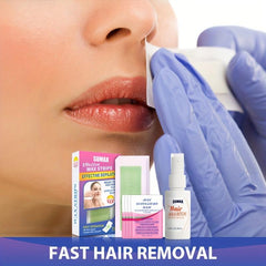 Hair Removal Wax Strips & Inhibiting Spray Set