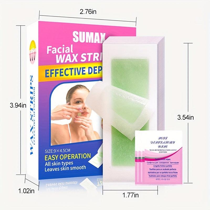 Hair Removal Wax Strips & Inhibiting Spray Set