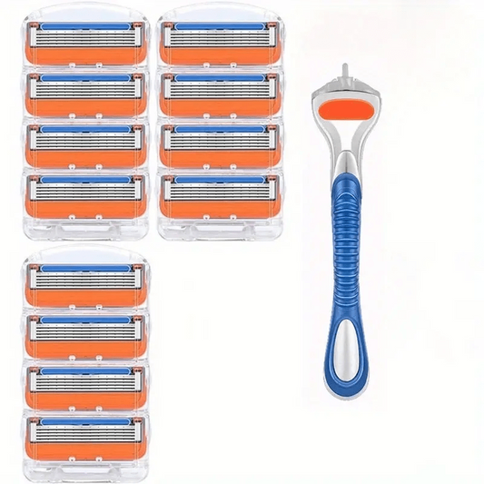 Classic 5 Layer Razor Set with 12 24 Refills Stainless Steel Blades