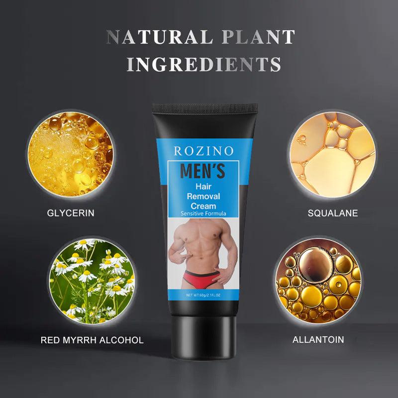60g Men's Hair Removal Cream Gentle Skin Beard Armpit Leg Chest Hair Removal