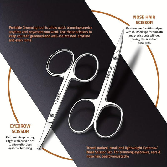 Men's Stainless Steel Facial Hair Scissors