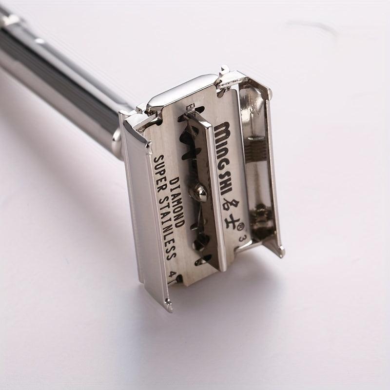 Men's Manual Rotary Razor with Bottom Knob for Fine-Tuned Shaving Effect