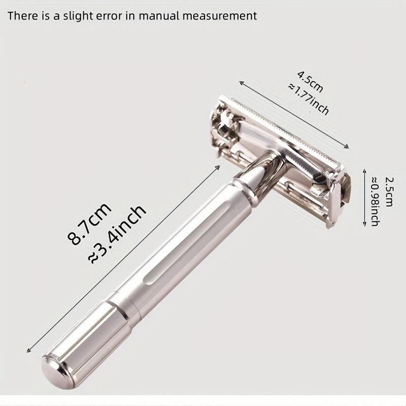 Men's Manual Rotary Razor with Bottom Knob for Fine-Tuned Shaving Effect