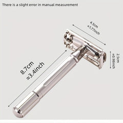 Men's Manual Rotary Razor with Bottom Knob for Fine-Tuned Shaving Effect