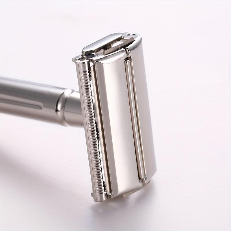 Men's Manual Rotary Razor with Bottom Knob for Fine-Tuned Shaving Effect
