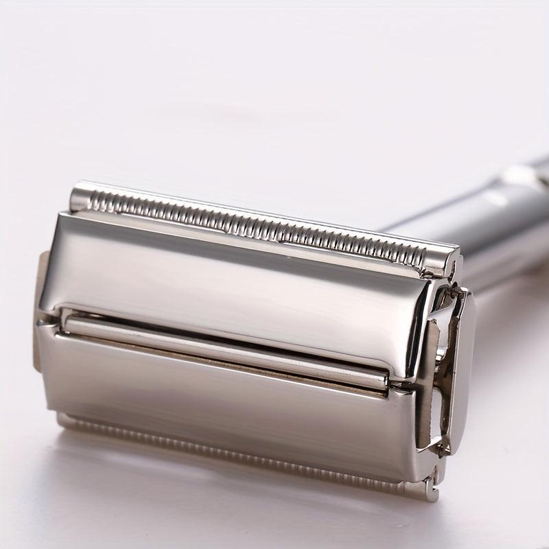 Men's Manual Rotary Razor with Bottom Knob for Fine-Tuned Shaving Effect
