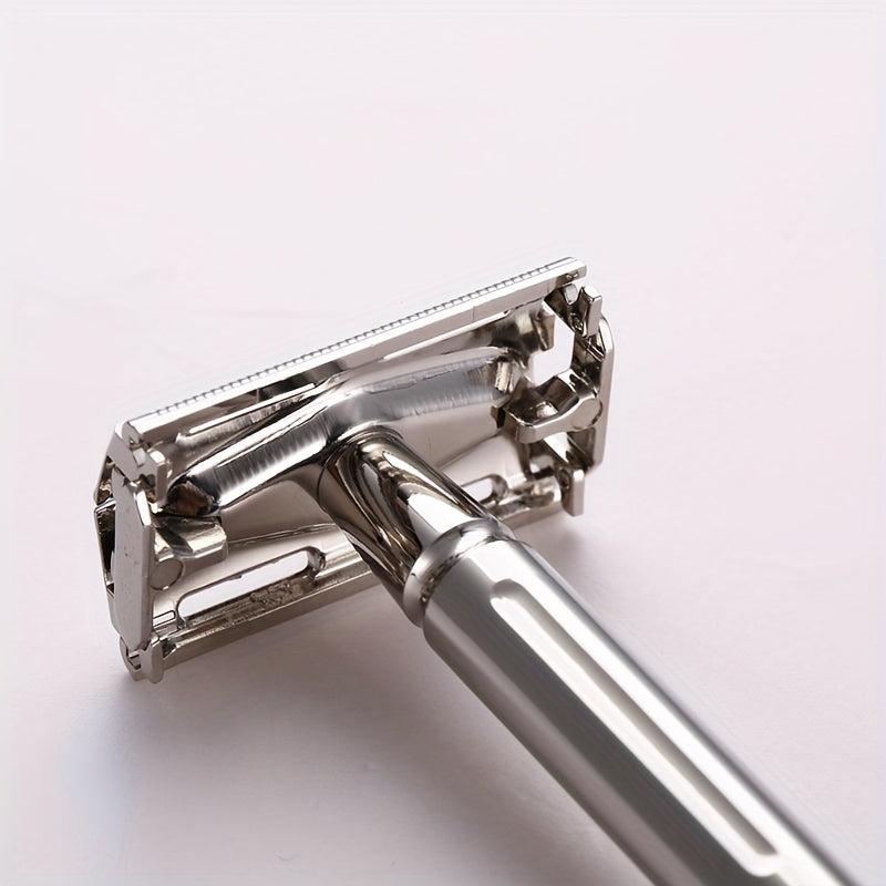 Men's Manual Rotary Razor with Bottom Knob for Fine-Tuned Shaving Effect