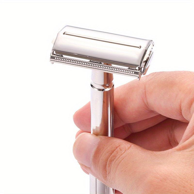 Men's Manual Rotary Razor with Bottom Knob for Fine-Tuned Shaving Effect