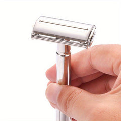 Men's Manual Rotary Razor with Bottom Knob for Fine-Tuned Shaving Effect