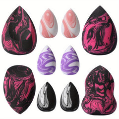 10pcs Soft Makeup Sponges for Wet/Dry Use Cream Loose Powder & Concealer