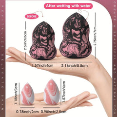 10pcs Soft Makeup Sponges for Wet/Dry Use Cream Loose Powder & Concealer