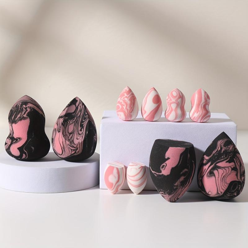 10pcs Soft Makeup Sponges for Wet/Dry Use Cream Loose Powder & Concealer