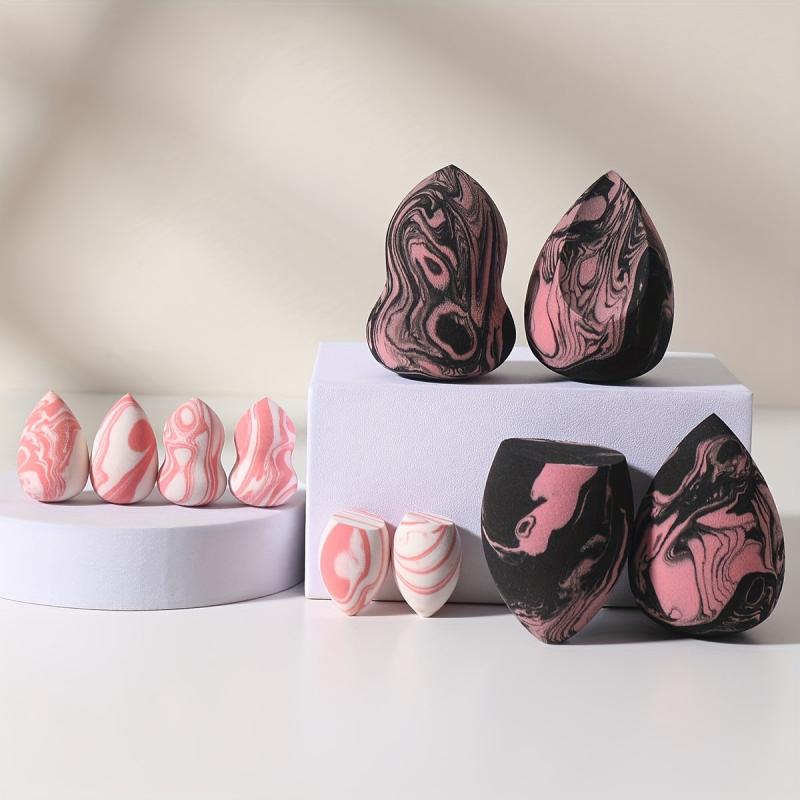 10pcs Soft Makeup Sponges for Wet/Dry Use Cream Loose Powder & Concealer