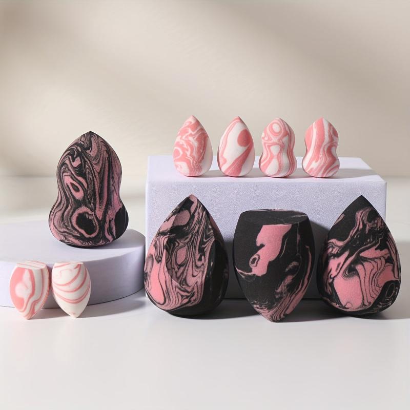 10pcs Soft Makeup Sponges for Wet/Dry Use Cream Loose Powder & Concealer
