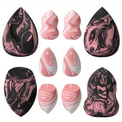 10pcs Soft Makeup Sponges for Wet/Dry Use Cream Loose Powder & Concealer