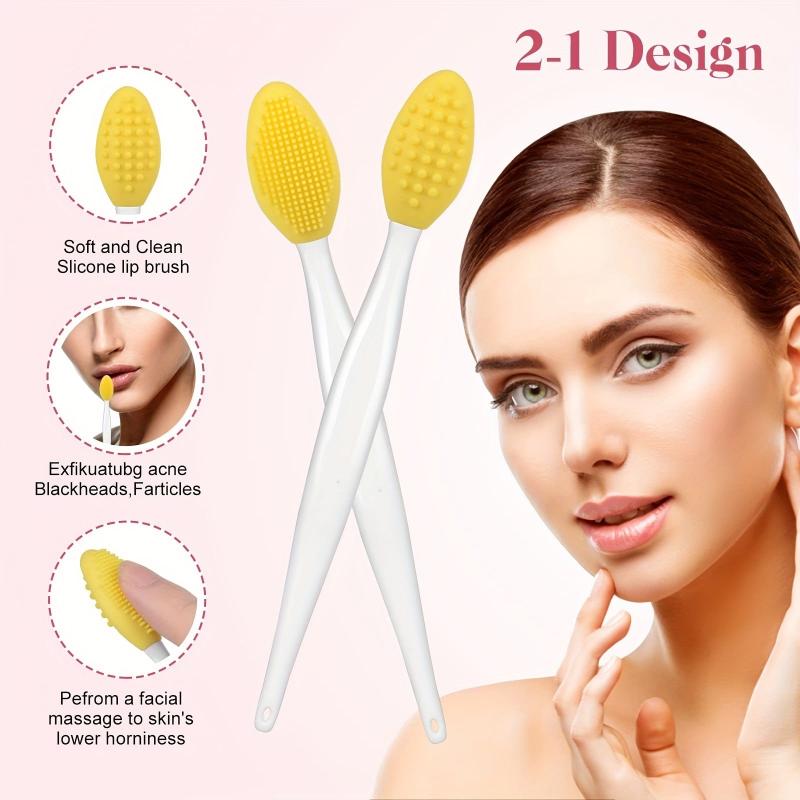 Double Sided Silicone Lip Brush for Exfoliating and Facial Scrubbing