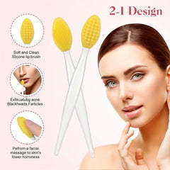 Double Sided Silicone Lip Brush for Exfoliating and Facial Scrubbing