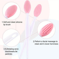 Double Sided Silicone Lip Brush for Exfoliating and Facial Scrubbing
