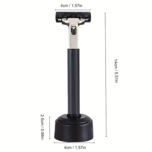 3-Layer Manual Safety Razor for Classic Shaving Set with Stainless Steel Blades