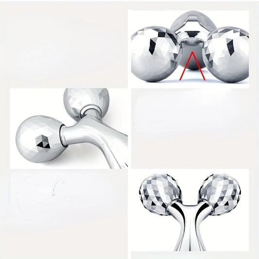 V Shaped Roller Massager for Face - 360 Degree Rotation