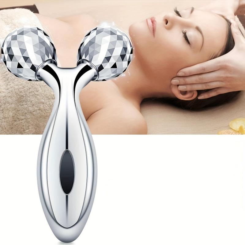 V Shaped Roller Massager for Face - 360 Degree Rotation